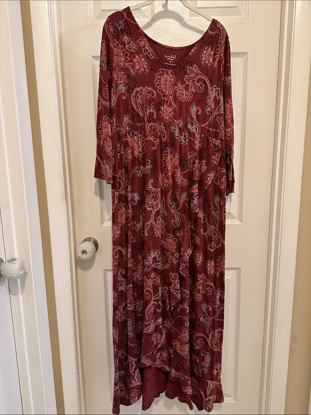 Isabel Maternity by Ingrid & Isabel Burgundy Paisley Maxi Dress
